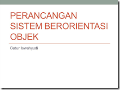 Training Perancangan Sistem Berorientasi Objek